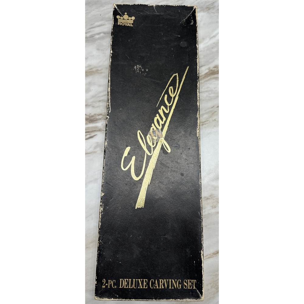 Japan 2 Piece Elegance Boxed‎ Deluxe Carving Set by Royal Chef's Knife Set VTG
